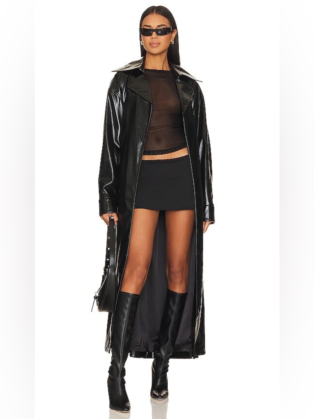 Amanda Uprichard Lansing Coat Patent Leather